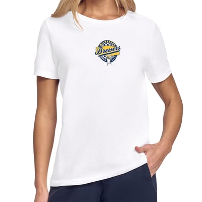 Milwaukee Brewers Starter Women's Retro Rally T-Shirt - White