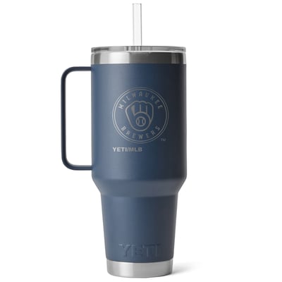 Milwaukee Brewers YETI 42oz. Rambler Straw Mug