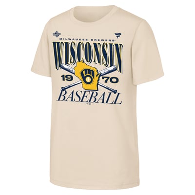 Milwaukee Brewers Fanatics Youth Hype Bat T-Shirt - Natural