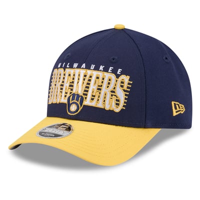 Milwaukee Brewers New Era Youth  9FORTY M-Crown Adjustable Hat - Navy