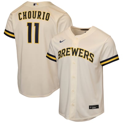 Jackson Chourio Milwaukee Brewers Nike Youth Home Replica Jersey - Cream