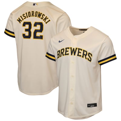 Jacob Misiorowski Milwaukee Brewers Nike Youth Home Replica Jersey - Cream