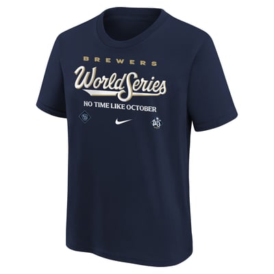 Milwaukee Brewers Nike Youth 2026 World Series Authentic Collection T-Shirt - Navy