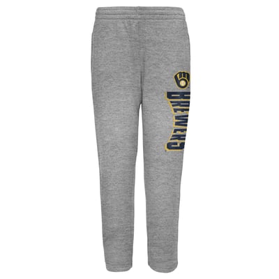 Milwaukee Brewers Outerstuff Youth Jet Stream Jogger Pants - Gray