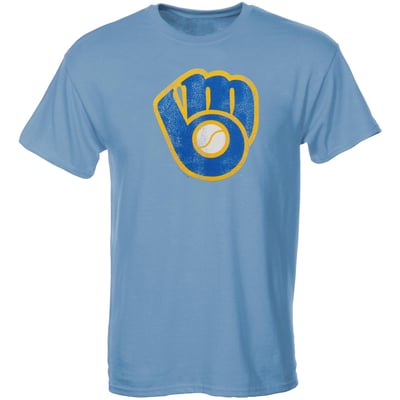 Milwaukee Brewers Soft as a Grape Youth Cooperstown Collection T-Shirt - Light Blue