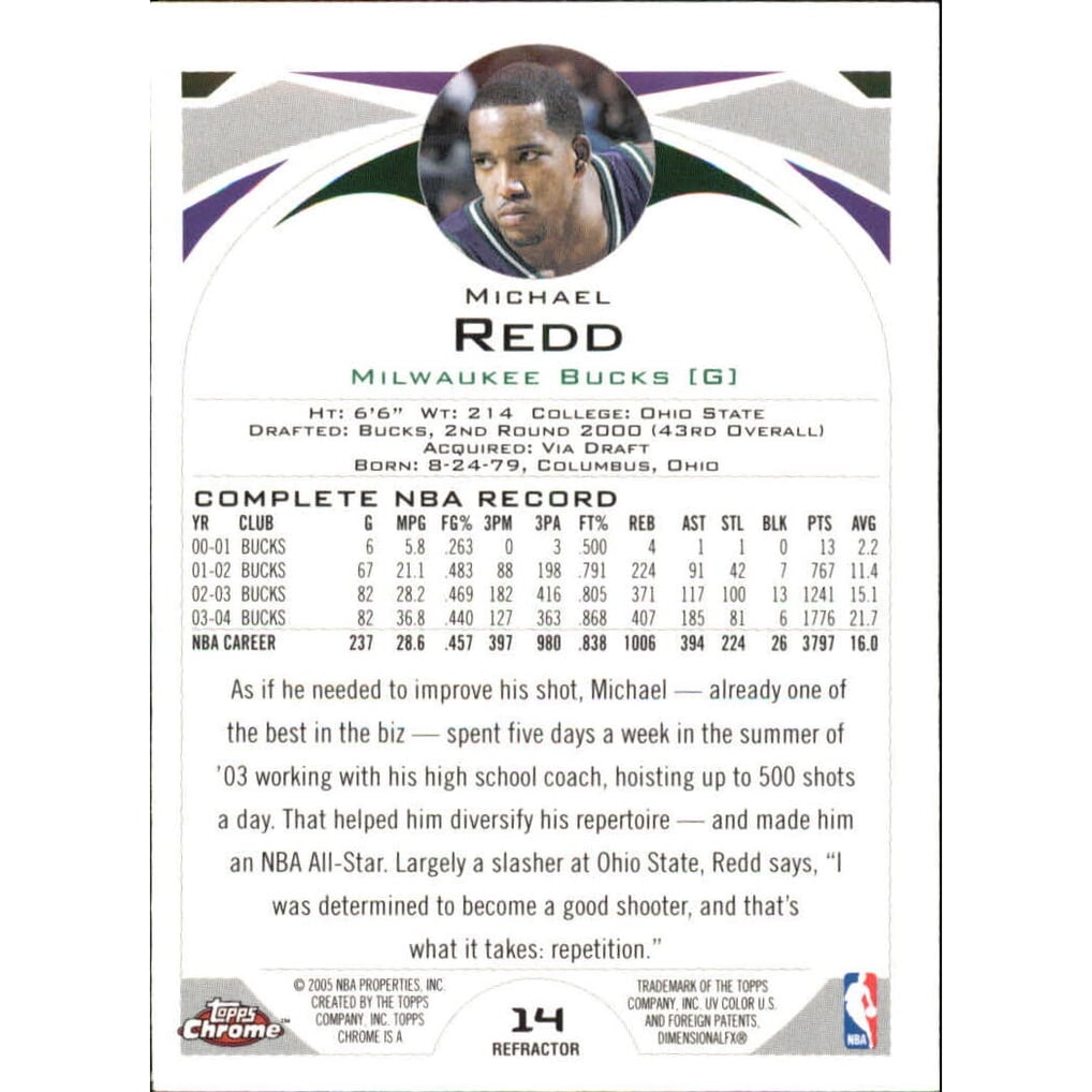 2004-05 Topps Chrome Refractors #14 Michael Redd
