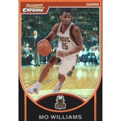 2007-08 Bowman Chrome Refractors Black #82 Mo Williams