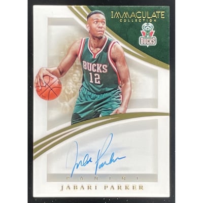 2014-15 Immaculate Collection Shadowbox #SH-Japanese Jabari Parker RC Auto /35