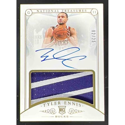 2014-15 Panini National Treasures Gold #116 Tyler Ennis RC Jersey Auto /25