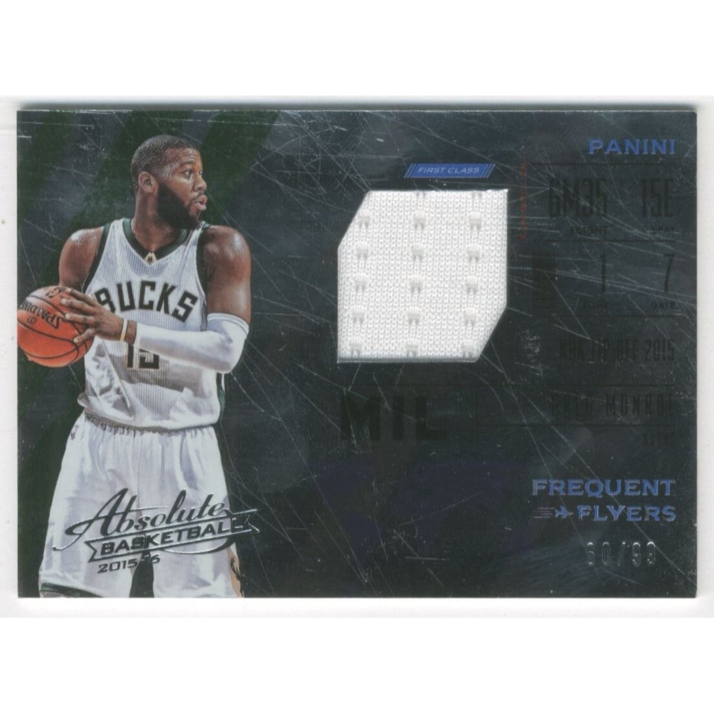 2015-16 Absolute Memorabilia Frequent Flyer Materials #48 Greg Monroe