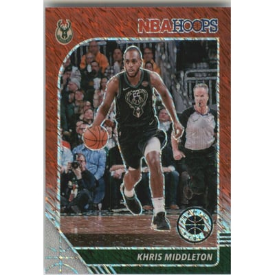 2019-20 Hoops Premium Stock Prizms Red Shimmer #107 Khris Middleton