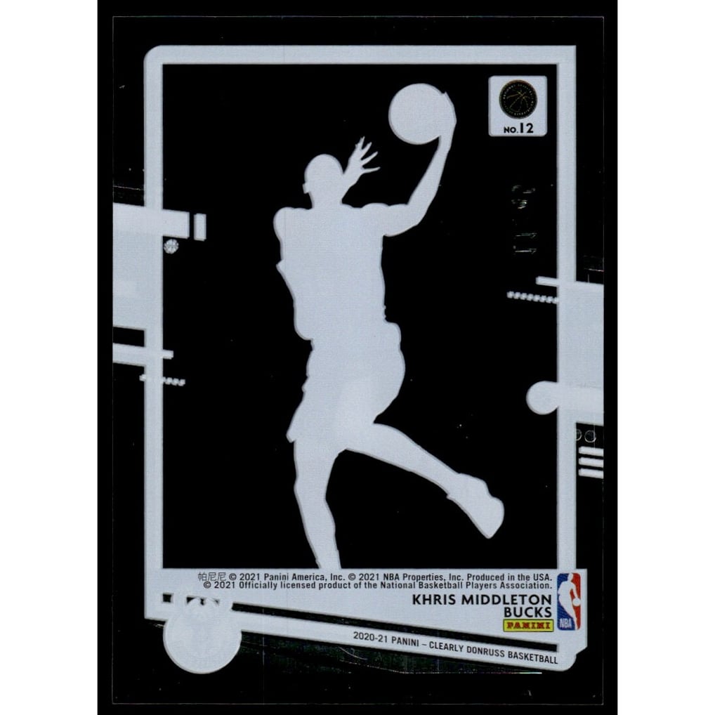 2020-21 Clearly Donruss Red #12 Khris Middleton