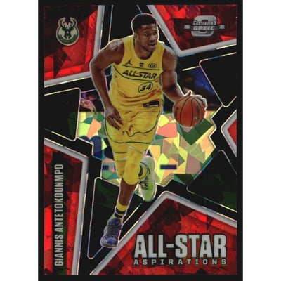2020-21 Panini Contenders Optic All-Star Aspirations Red Cracked Ice #3 Giannis Antetokounmpo