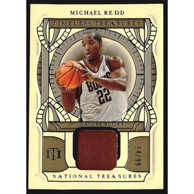 2020-21 Panini National Treasures Timeless Treasures Materials #13 Michael Redd