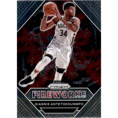 2020-21 Panini Prizm Fireworks #3 Giannis Antetokounmpo