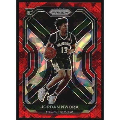 2020-21 Panini Prizm Prizms Red Ice #273 Jordan Nwora