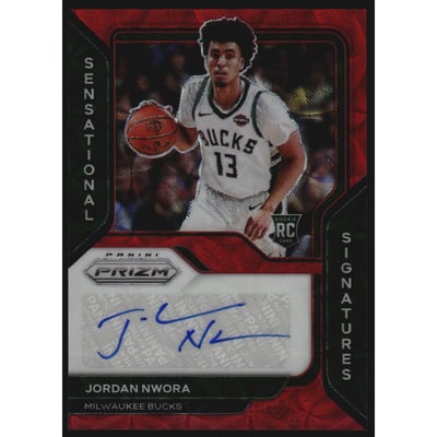 2020-21 Panini Prizm Sensational Signatures Prizms Choice #97 Jordan Nwora