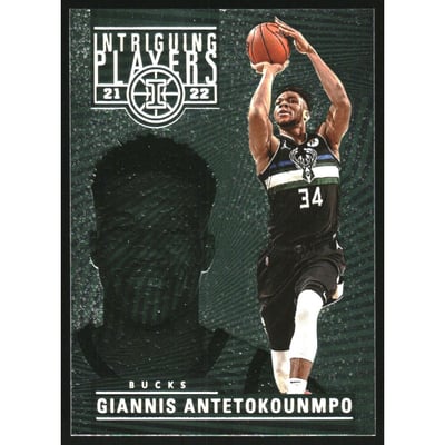 2021-22 Panini Illusions Intriguing Players Emerald #8 Giannis Antetokounmpo