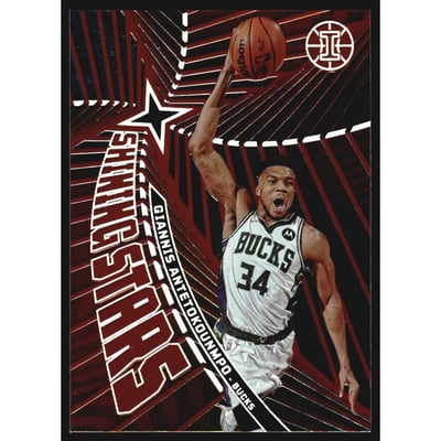 2021-22 Panini Illusions Shining Stars Orange #8 Giannis Antetokounmpo