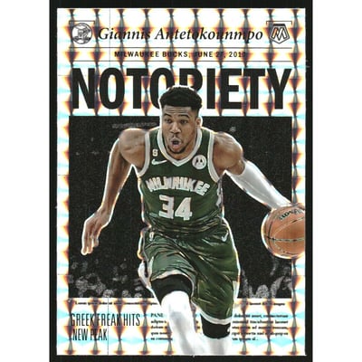 2022-23 Panini Mosaic Notoriety Mosaic #3 Giannis Antetokounmpo