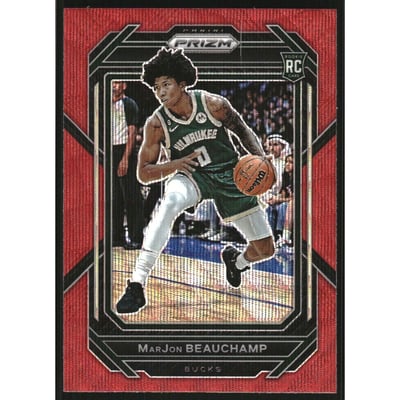 2022-23 Panini Prizm Prizms Ruby Wave #268 MarJon Beauchamp