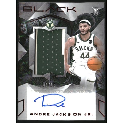 2023-24 Panini Black Rookie Jumbo Memorabilia Autographs Ruby FOTL #19 Andre Jackson Jr.