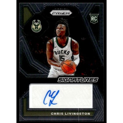 2023-24 Panini Prizm Rookie Signatures #48 Chris Livingston