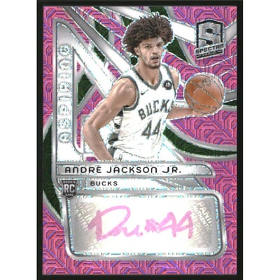 2023-24 Panini Spectra Aspiring Autographs Pink #17 Andre Jackson Jr.