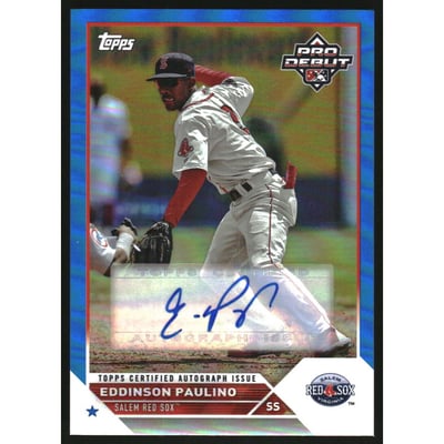 2023 Topps Pro Debut Autographs Blue Foil #PD155 Eddinson Paulino
