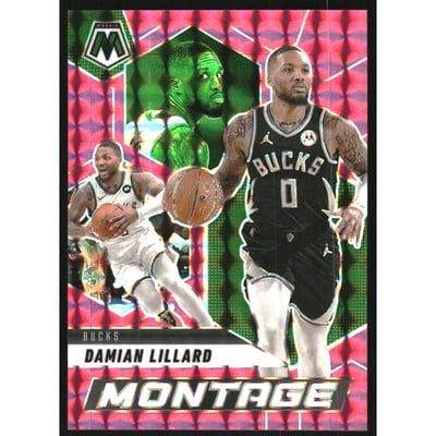2024-25 Panini Mosaic Montage Mosaic Pink #14 Damian Lillard