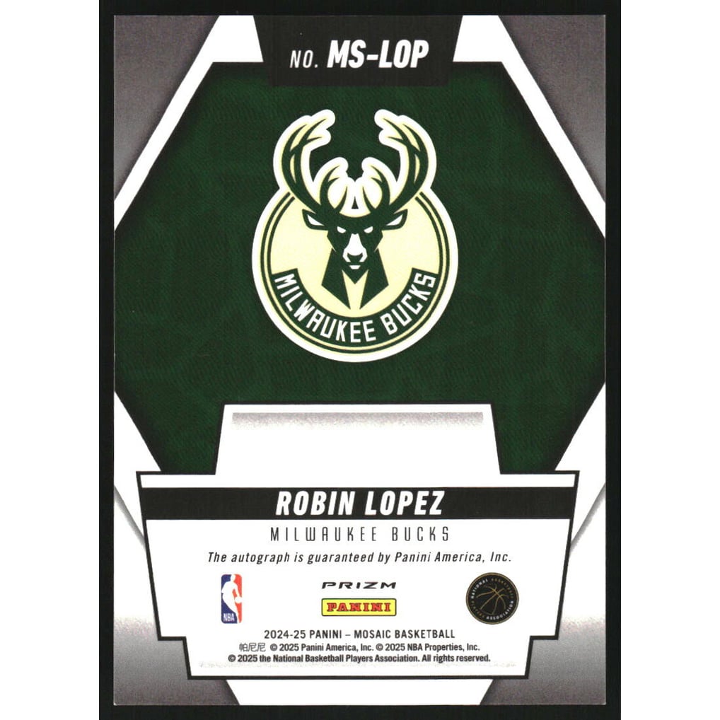 2024-25 Panini Mosaic Scripts #157 Robin Lopez