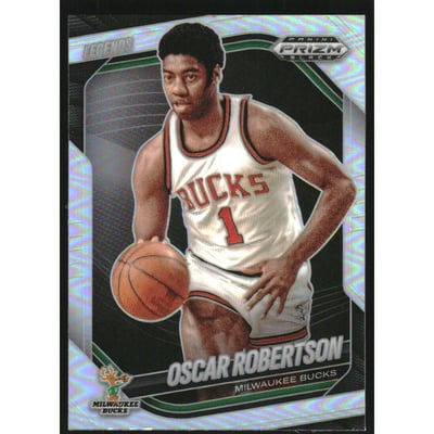 2024-25 Panini Prizm Black Prizms Silver #296 Oscar Robertson LGD