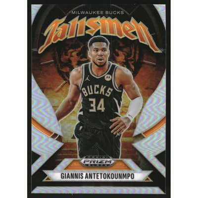 2024-25 Panini Prizm Black Talismen Prizms Silver #6 Giannis Antetokounmpo