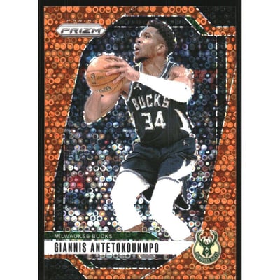 2024-25 Panini Prizm Prizms Fast Break Orange #85 Giannis Antetokounmpo