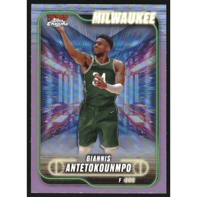 2024-25 Topps Chrome Pink Refractors #41 Giannis Antetokounmpo