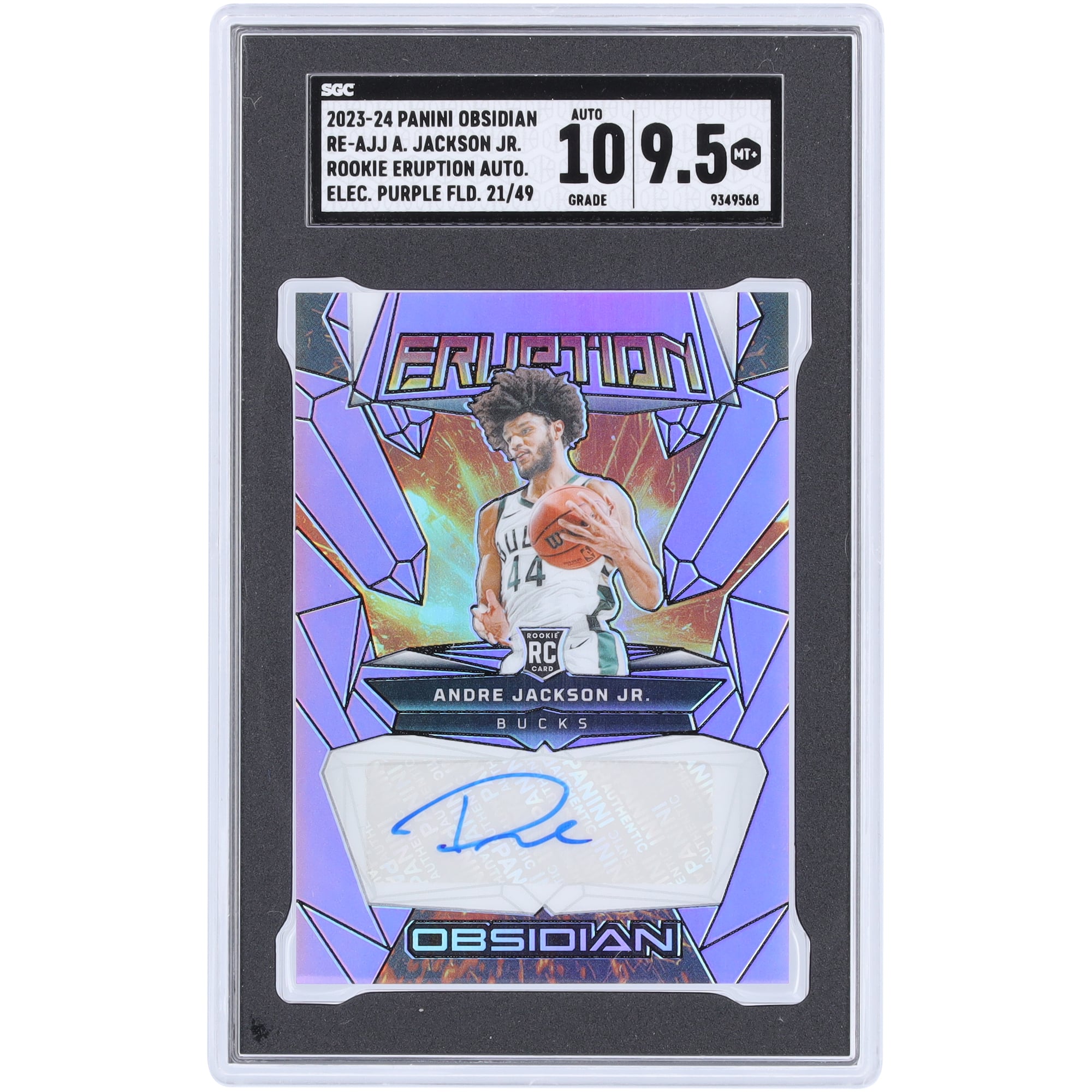 Andre Jackson Jr. Milwaukee Bucks Autographed 2023-24 Panini 