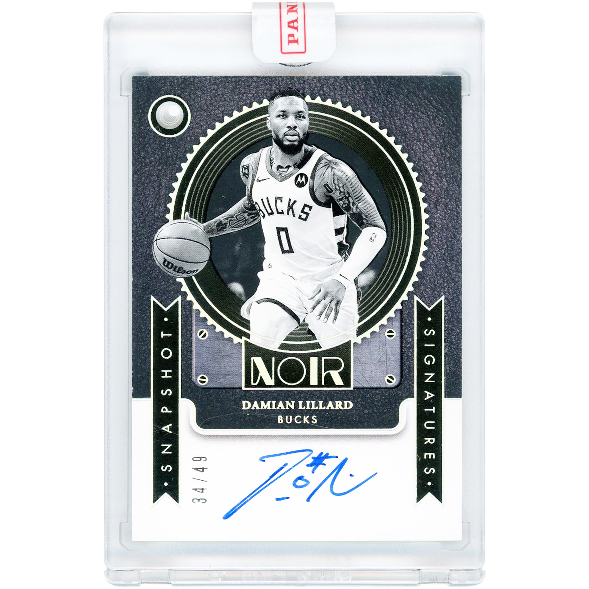 Damian Lillard Milwaukee Bucks Autographed 2024-25 Panini Noir 