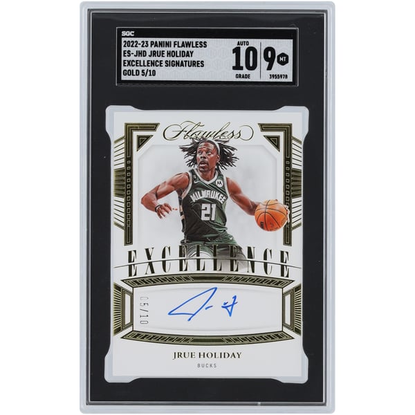 Jrue Holiday Milwaukee Bucks Autographed 2022-23 Panini Flawless 