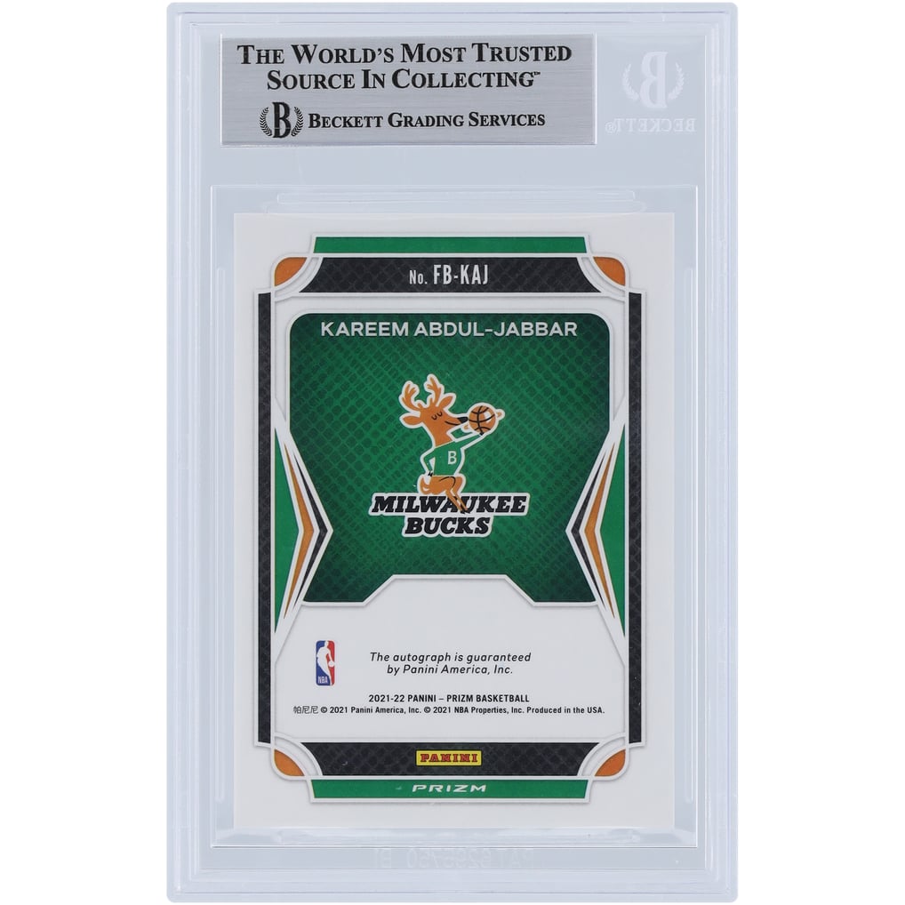 Kareem Abdul-Jabbar Milwaukee Bucks Autographed 2021-22 Panini 