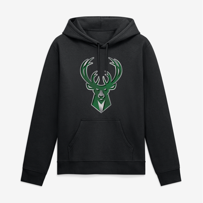 Milwaukee Bucks Big & Tall Forged Mascot Hoodie - Black