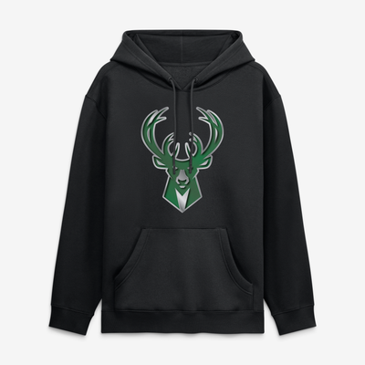 Milwaukee Bucks  Metallic Mascot Hoodie - Black