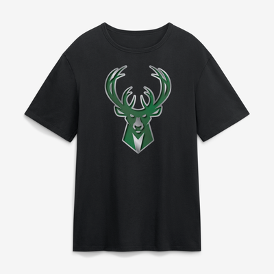 Milwaukee Bucks  Metallic Mascot T-Shirt - Black