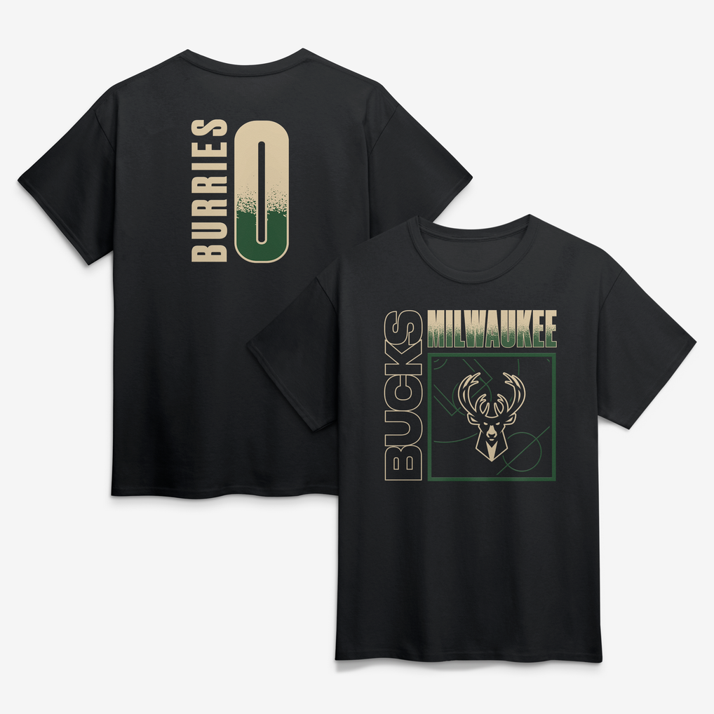 Brayden Burries Milwaukee Bucks Black Big & Tall Home Court Pop Name ...