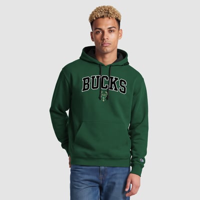  Milwaukee Bucks Champion Contrast Liner Hoodie - Hunter Green