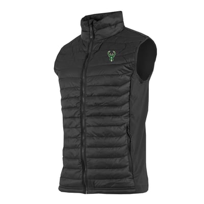 Milwaukee Bucks Columbia Powder Pass Hybrid Full-Zip Vest - Black