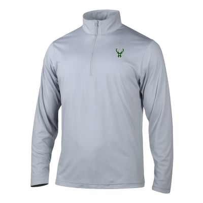 Milwaukee Bucks Columbia Fairway Break Quarter-Zip Pullover - Gray