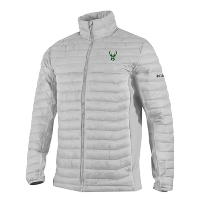 Milwaukee Bucks Columbia Powder Pass Hybrid Full-Zip Jacket - Gray