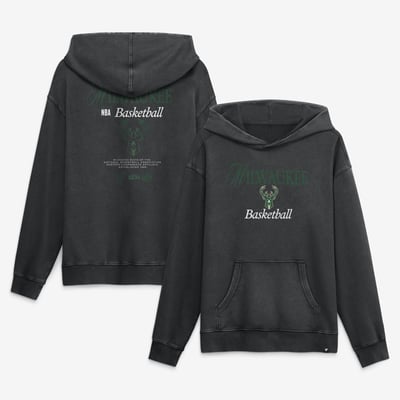  Milwaukee Bucks Fanatics Balanced Attack Washed Hoodie - Black