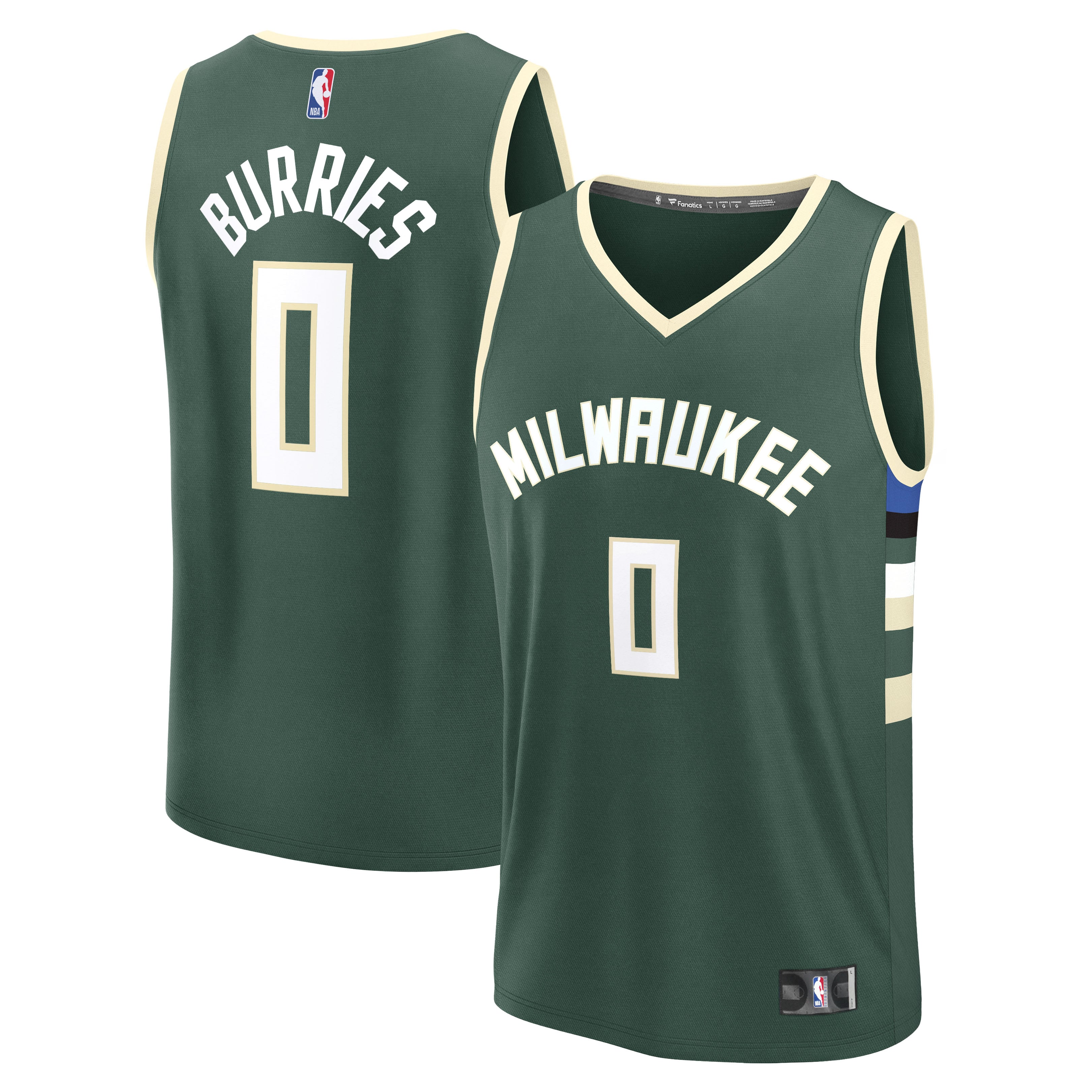 Men's Milwaukee Bucks Brayden Burries Fanatics Green 2026 NBA Draft ...