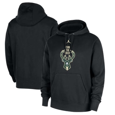  Milwaukee Bucks Jordan Brand Statement Edition Club Fleece Hoodie - Black